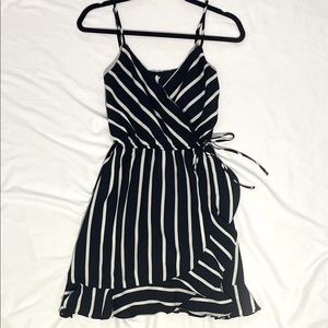XXS Black and White Striped Romper